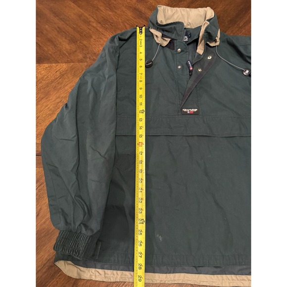 Chaps Ralph Lauren Anorak Jacket Green Pullover Hooded Mens Size L |R1 - Picture 5 of 7